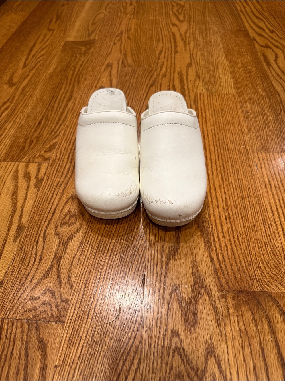 Dansko White Leather Professional Clogs